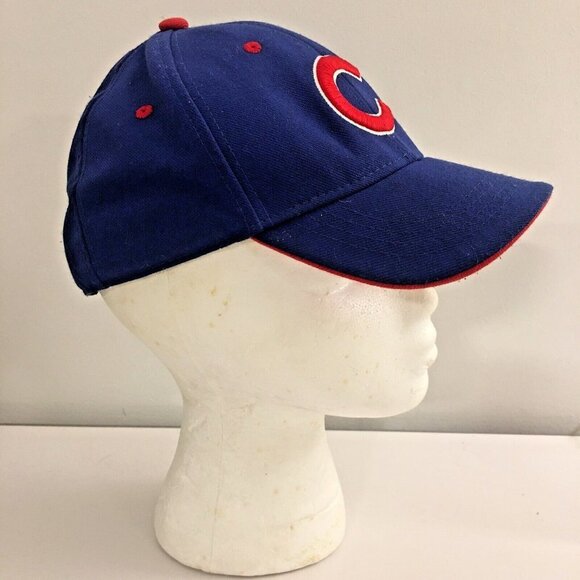 FAN FAVORITE Blue Red Chicago Cubs Adjustable Flat Bill Youth Kids Baseball Hat - Picture 3 of 9